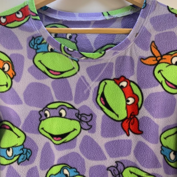 Women Girls Teenage Mutant Ninja Turtles purple red green pajama sleep shirt - Picture 2 of 8